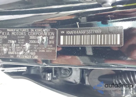 2015 Kia Forte Lx from USA, damaged, VIN KNAFK4A66F5377469